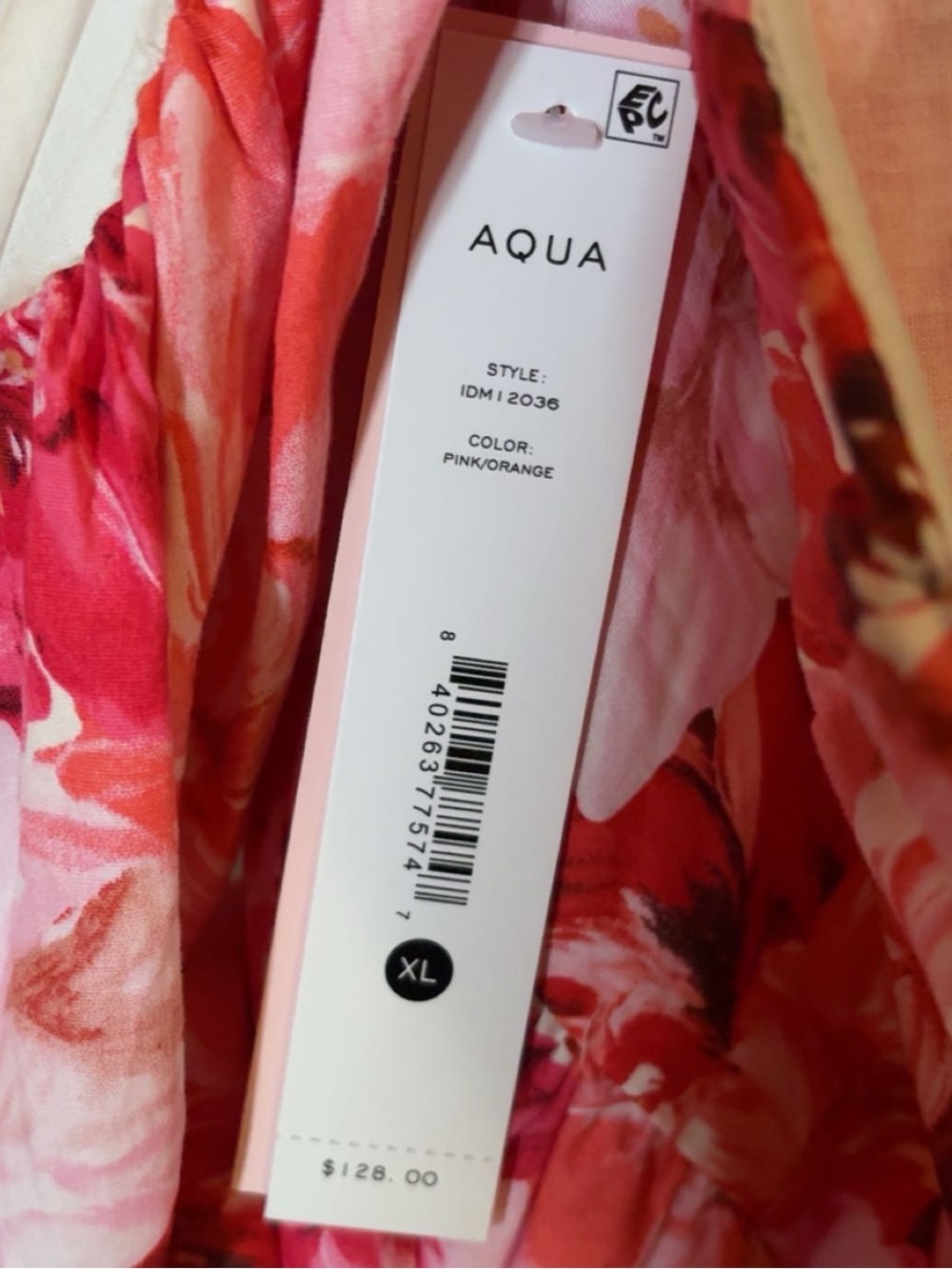 Aqua Pink Floral Off-Shoulder Maxi Dress - Picture 4 of 5